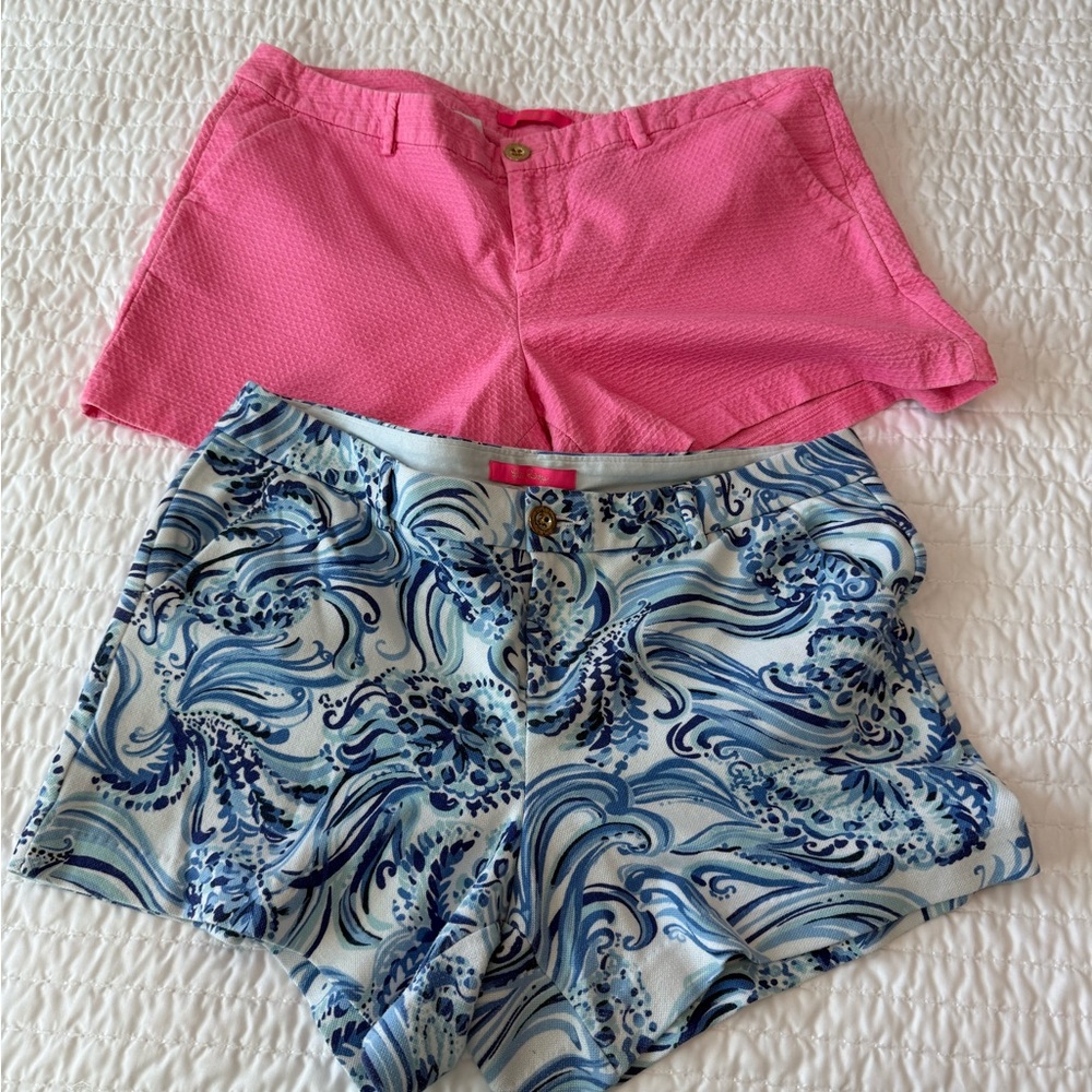 Lilly Pulitzer Pink and Blue Shorts Bundle